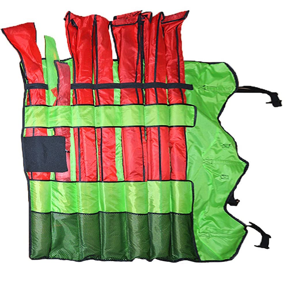 Large Rollable Kite Bag with Small Organizer for 7 to 8 Big Kites Shoulder Strap Reusable for Stands Boom