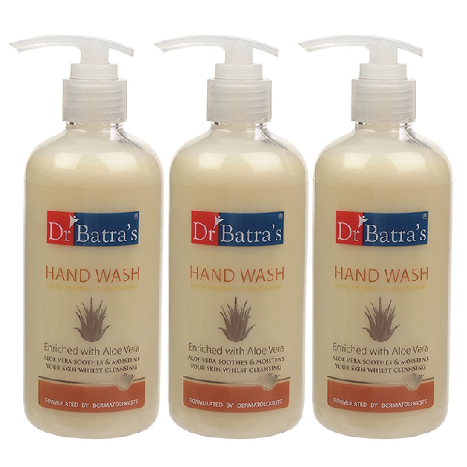 Dr Batra's Hand Wash, Enriched with Aloe Vera, Tea Tree Oil & Propylene Glycol, Protection against germs, Nutrient rich, Hand Wash for moisturized skin, Soft smooth & supple hands (300 ml, Pack of 3)-image-34