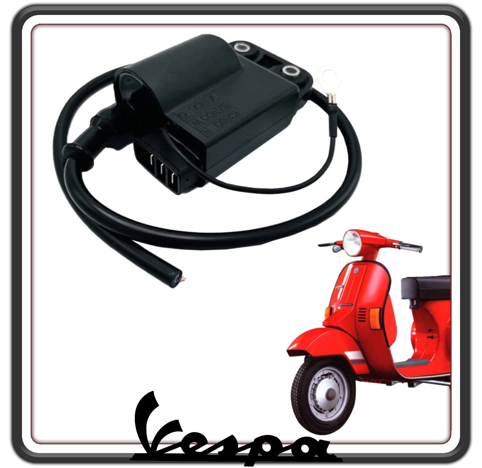 BOBINA CENTRALINA ELETTRONICA COMPATIBILE CON PIAGGIO VESPA PK 50 -PK 50 XL - APE 50 FINO AL 1989 - PIAGGIO CIAO - BRAVO 50 - SUPERBRAVO 50 - PIAGGIO SI - SI MIX - PIAGGIO GRILLO.