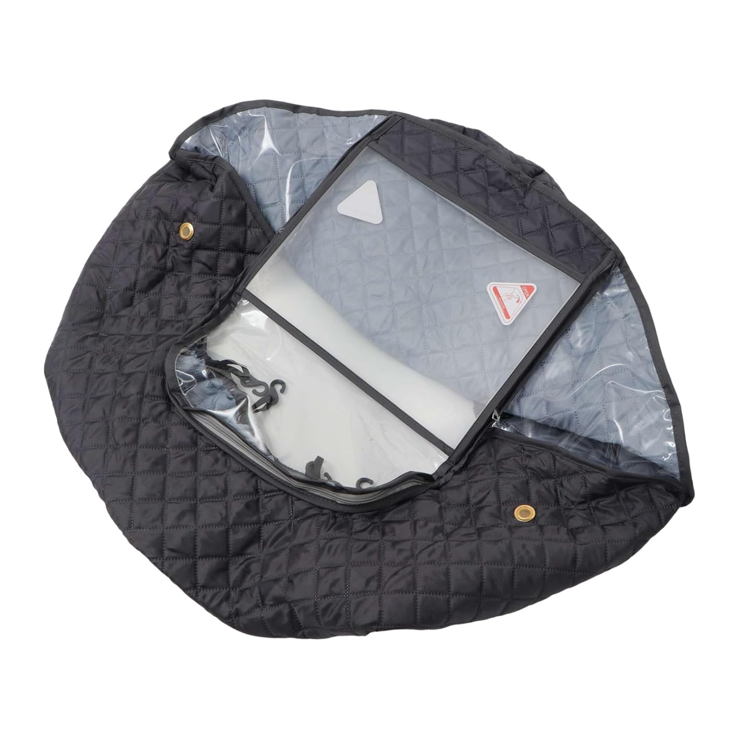 Stroller Rain Cover Windproof Shield with Thickened Cotton Lining Gray, Outdoor Weather Protector for Carriage, Waterproof Stroller Rain Cape for Travel and Winter Use