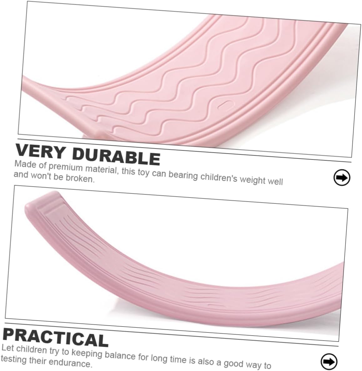 Plastic Balance Seesaw Indoor Sensory Training Equipment for Lightweight Wobble Board Plaything with Non Slip Strips for Balance and Coordination Skills