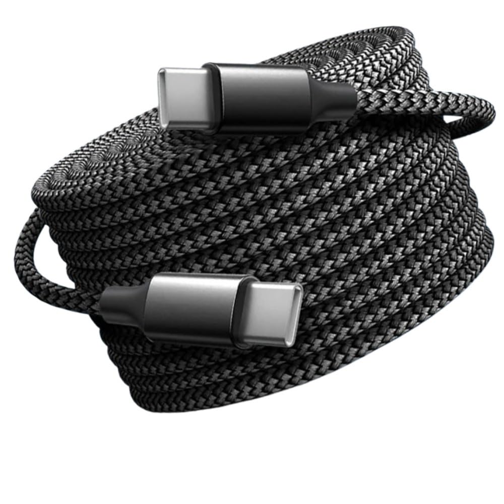 60W Dual-Head TPE-c Fast Data Cable Mobile Accessories Data Transmission(Black Dual Type C,2m)