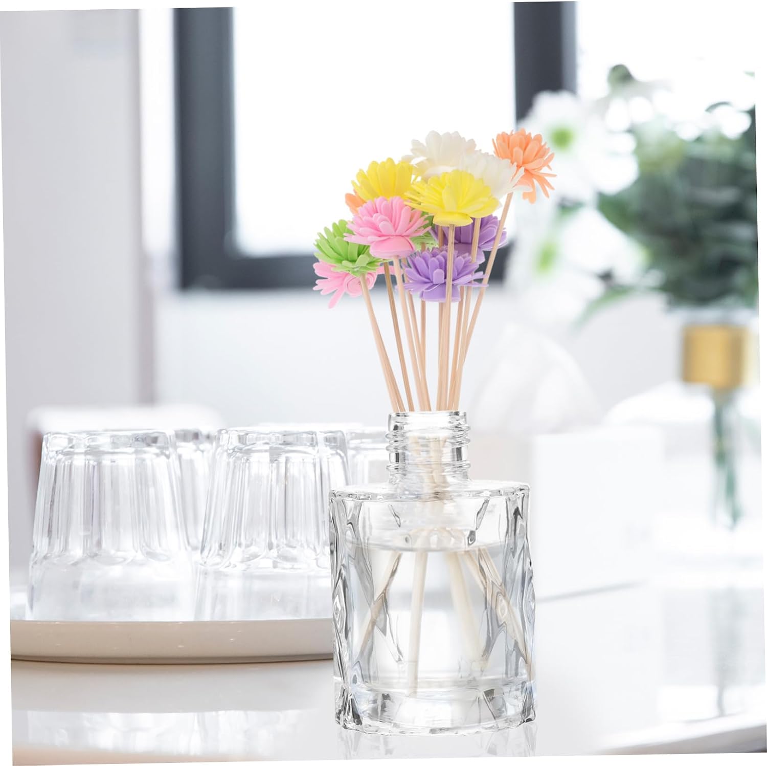 12pcs Flower Reed Diffuser Sticks, PE Rattan Fragrance Accessories