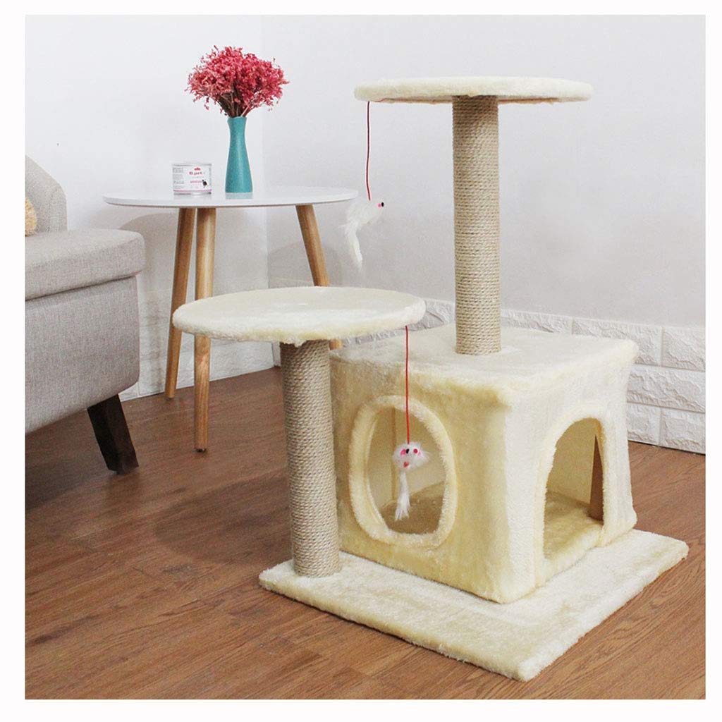 Arbre à chat 64cm contre les griffures sur meubles pour petit chat avec condo