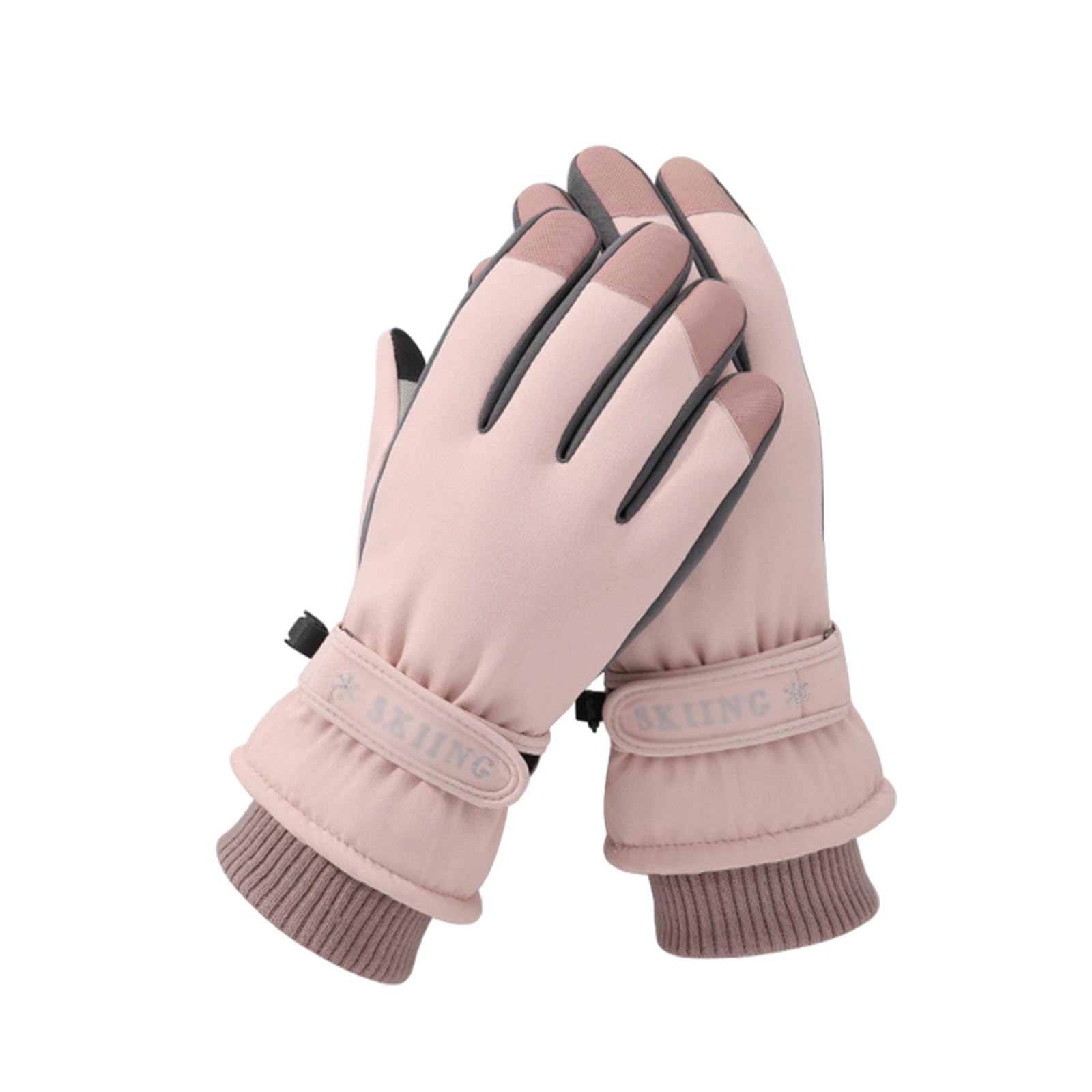 Guanti da Sci Invernali Guanti Touch Screen Antiscivolo Caldi Antivento in Velluto a Dita Intere, Sci da Ciclismo all'aperto per Donna
