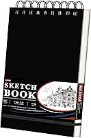 Vista 11 de Cuaderno de bocetos de 9 x 12 pulgadas, cuaderno de bocetos de tapa dura, bloc de bocetos con espiral superior, bloc de papel de dibujo de 100 hojas