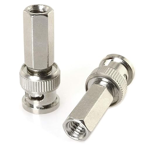 Miniatura 5 de 10 unids RG59 BNC acoplador de compresión Twist-On conectores, cámara de seguridad CCTV BNC macho adaptador de cable coaxial Connectos para cámara