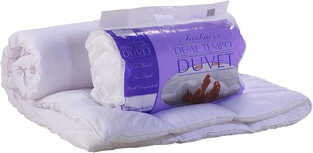 9 & 4.5 Tog  Summer Super Soft Cotton Blend Dual Temperature Two Tog Duvet, Perfect for Partners  Unique Warm & Made with Hollowfibre  King Size