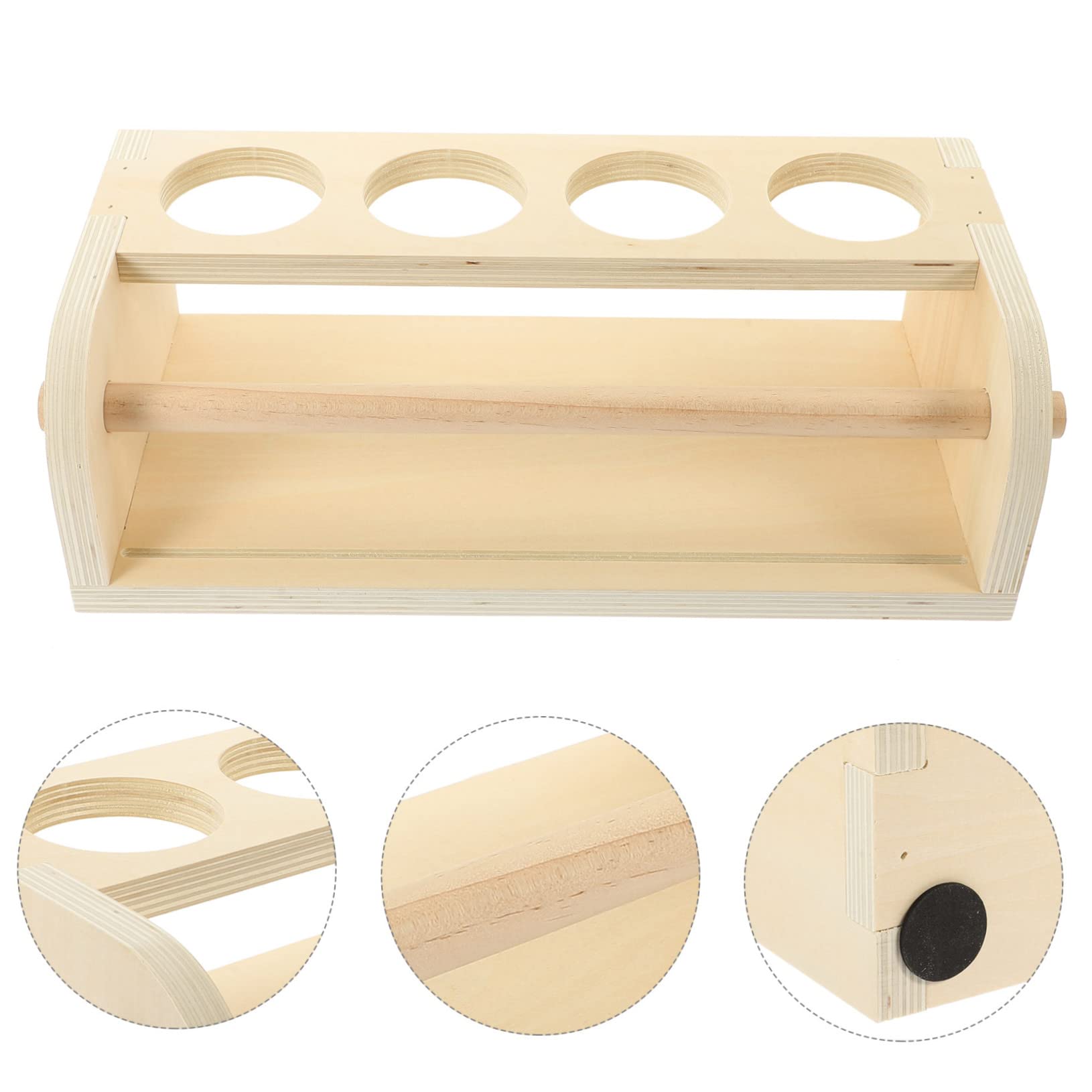 NUOBESTY Rollo Caballete De Arte Soporte De Papel De Desplazamiento De Escritorio Caballete De Dibujo Titular De Papel De Pergamino Madera Sujetador De Papel Almacenamiento Niño