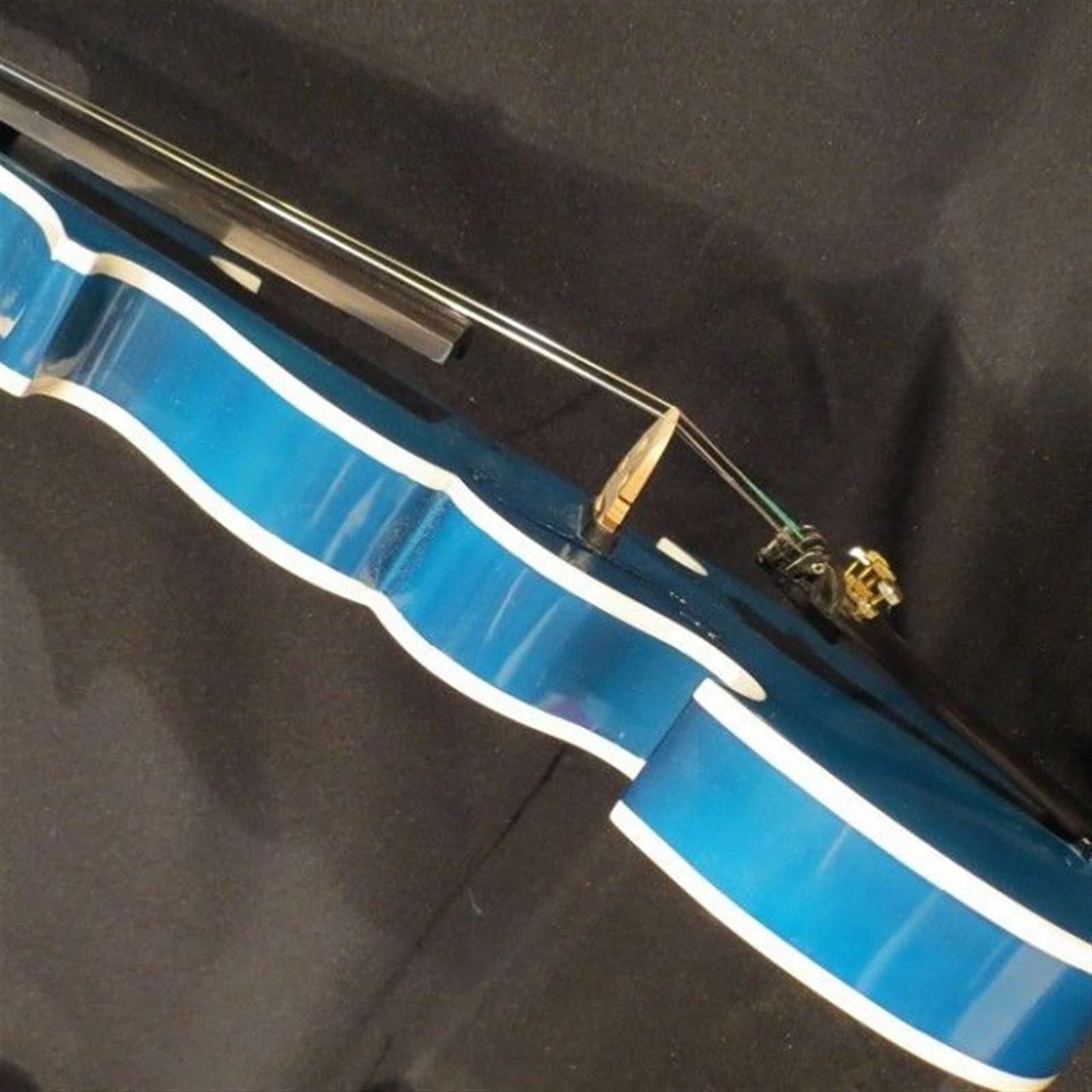 Strumento Musicale per Violino Acustico Elettrico 4/4 Fatto A Mano in Legno Massello Blu Top in Abete Fondo in Acero Violini per Studenti