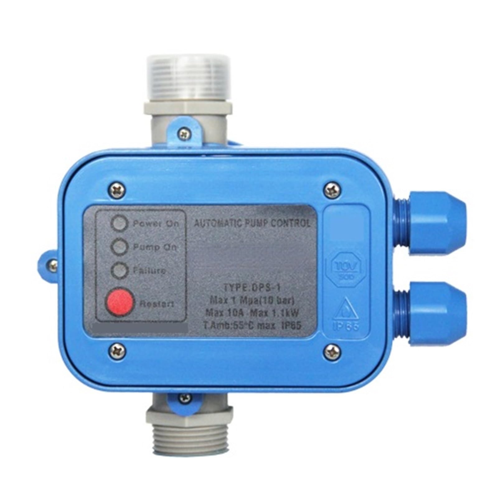 Pressostat automatique bleu résout les baisses de pression d'eau du réseau