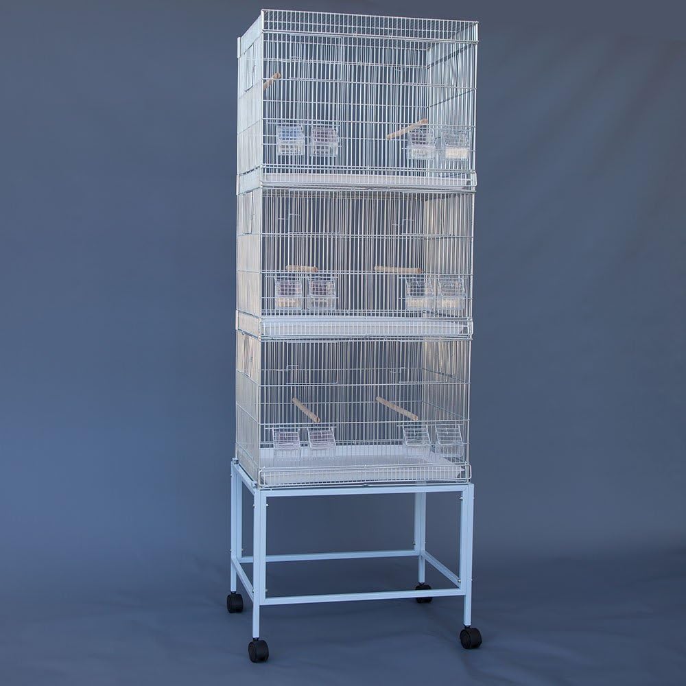 Galvanised Breeding Bird Cages on Stand for Canary Parakeet Budgie Cockatiel (Base)