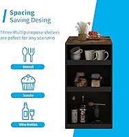 Vista 7 de Mjkone Juego de mesa y taburetes de cocina y comedor con 3 estantes de almacenamiento, mesa de bar bistró con 2 taburetes de barra de altura