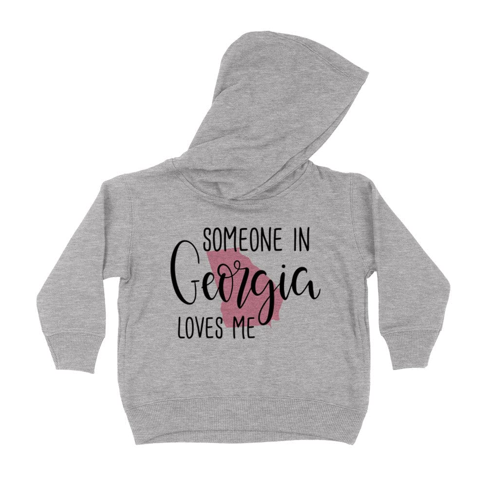 Someone in Georgia Loves Me Kids Hoodie Sweatshirt Toddler 5T Heather Grey