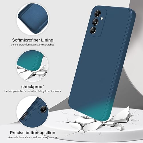 Miniatura 2 de Funda de silicona compatible con Samsung Galaxy A14 5G4G, cuerpo completo, sedosa, suave al tacto, con protección de cámara, a prueba de golpes, con