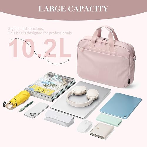 Vista 4 de Bolsa de mano para laptop para mujer, bolsa de mano informal para profesores de negocios, bolsa cruzada A-Rosa