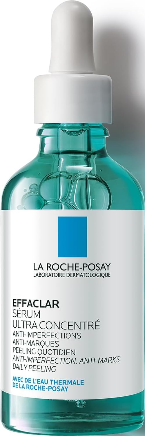 La Roche Posay Effaclar Anti-Aging Facial Serum with Salicylic Acid, Glycolic Acid & Niacinamide, Ultra Concentrated, Targeted Treatment for Blemishes, Fine Lines & Large Pores, 30ml