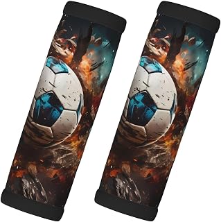 Firecracker Soccer Prints Luggage Handle Cover Travel Accessories Soft and Comfortable For Backpacks and Luggage Bags