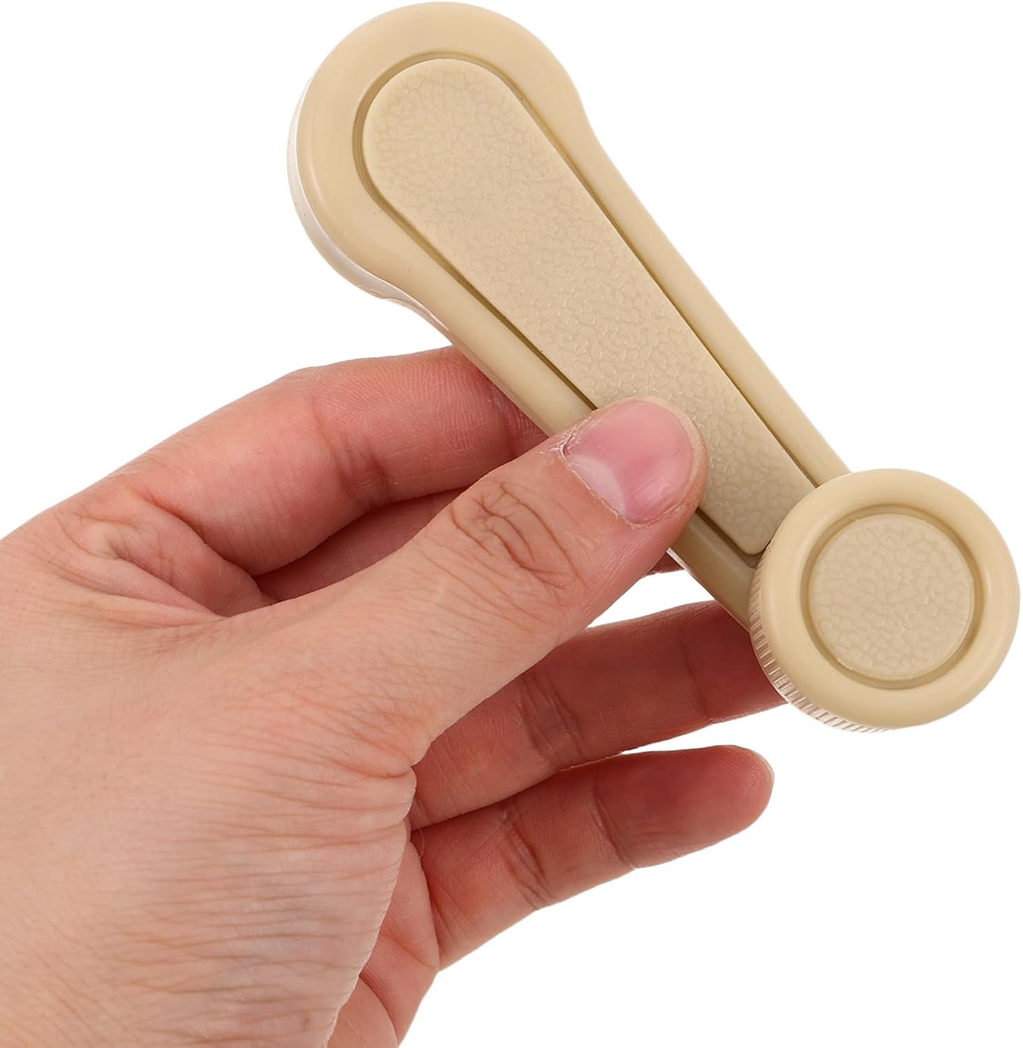Pair Car Window Crank Handle Replacement Beige ABS Door