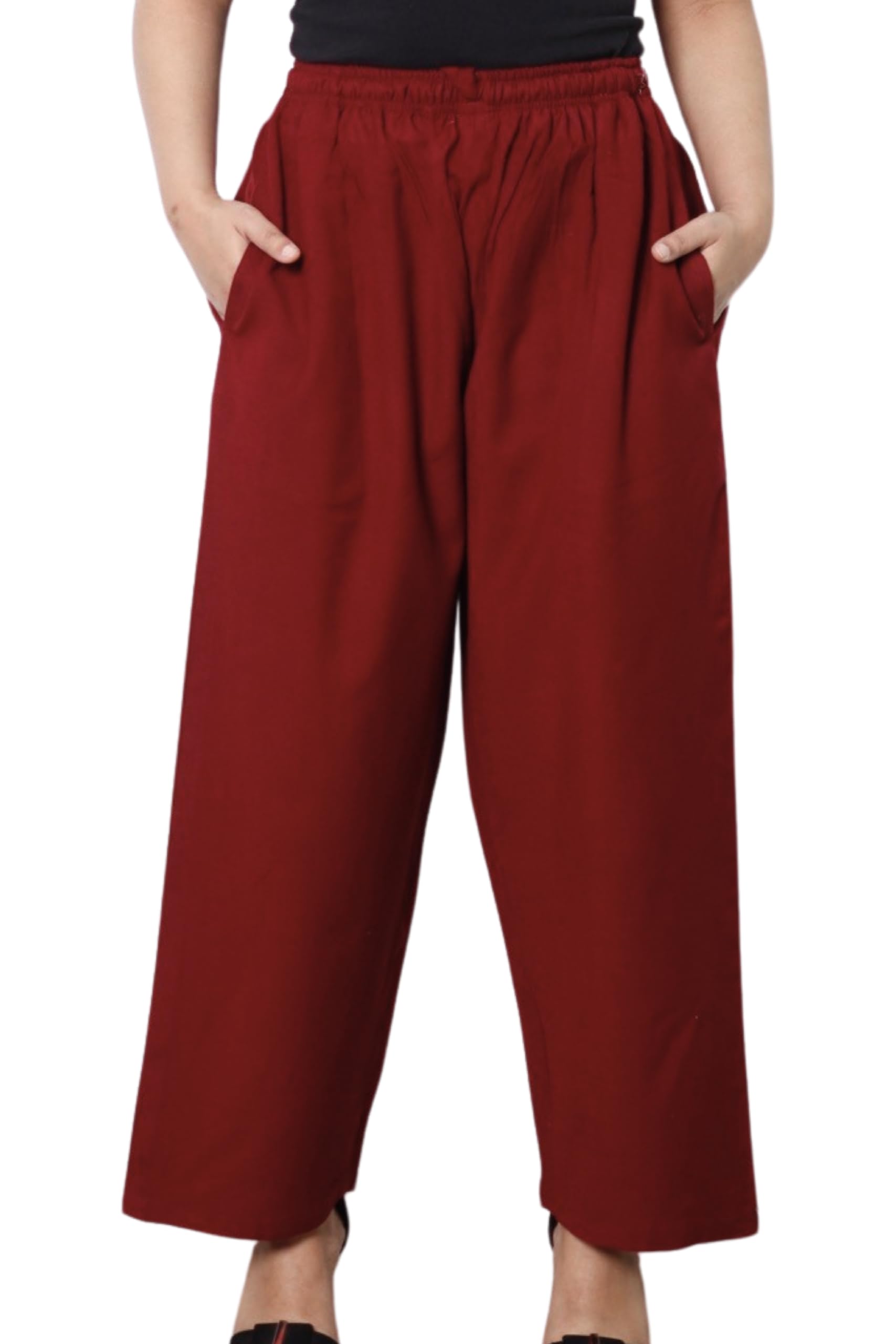 Plus Size Winter Wear Palazzo for Women Warm Woolen Palazzo Pants with Two Side Pocket (3XL to 10XL)-picture-12