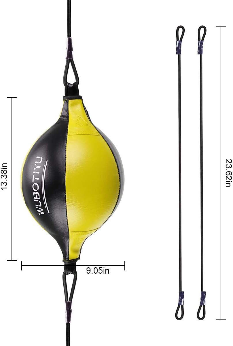 VAlinks Speed Bag Boxing Ball Double End Speed Bag PU Leather Punch Ball Striking Bag Kits for Boxing MMA Training Muay Thai Fitness or Fighting Sport