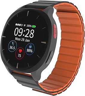 AUDAR E2 - Senior Health Smartwatch with Fall Detection & SOS GPS for Family Safety, 24/7 Heart Rate, Blood Pressure, SpO₂ & Temperature Monitoring, Multi-User Health Dashboard, No Smartphone Needed