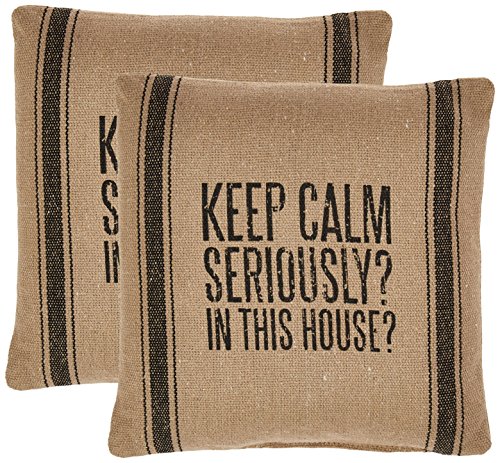 Primitives by Kathy 3-Stripe Seriously Dark Pillow, 9.5-Inch by 10.25-Inch