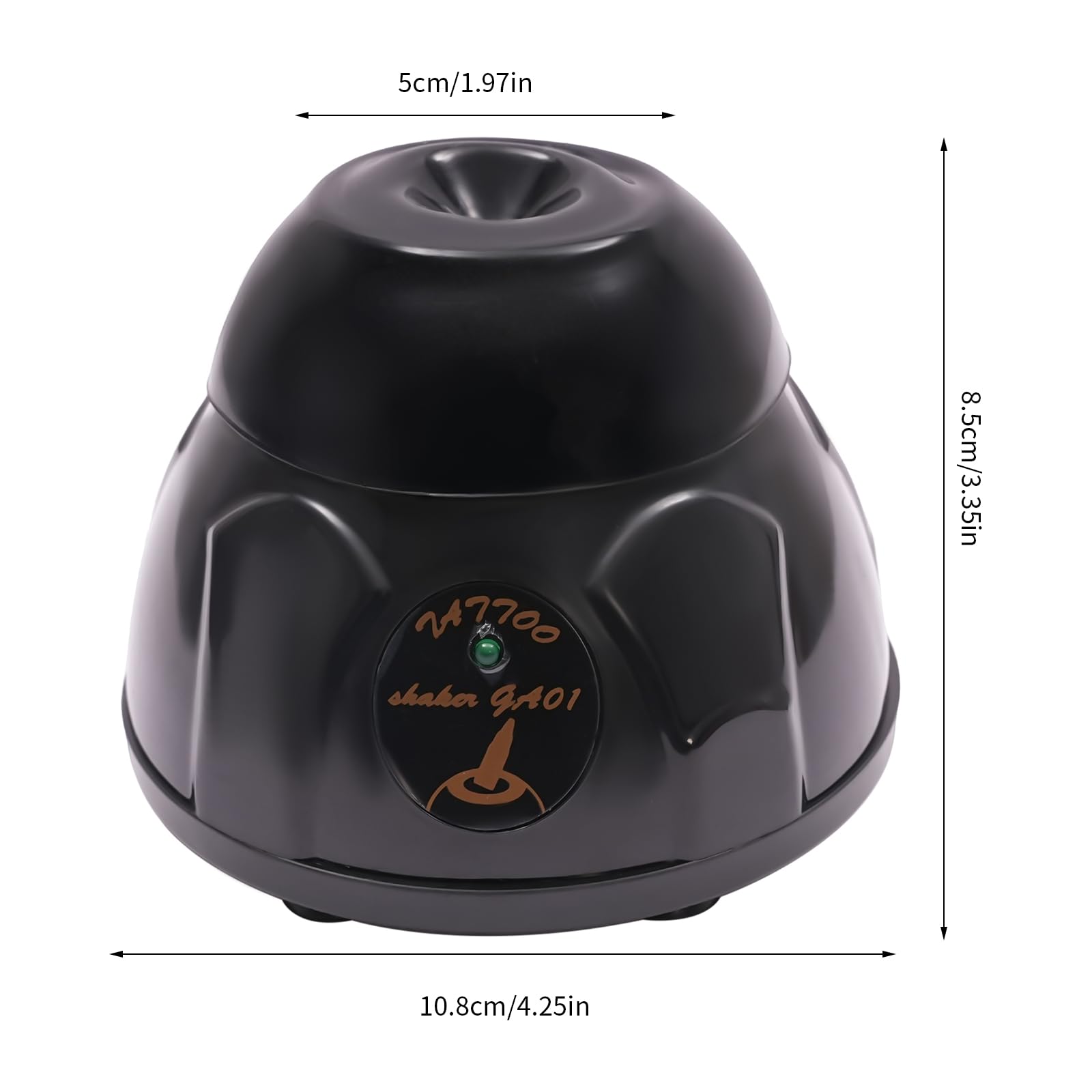 Vortex Mixer,Paint Shaker für Nagelstudios,Leistungsstarker Shaker mit 5200 U/min, Mehrzweck Mini Vortex Mischer, Elektrischer Pigmenttintenmischer (Schwarz)