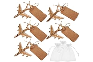 Let the Adventure Begin Airplane Bottle Opener Wedding Favor Set