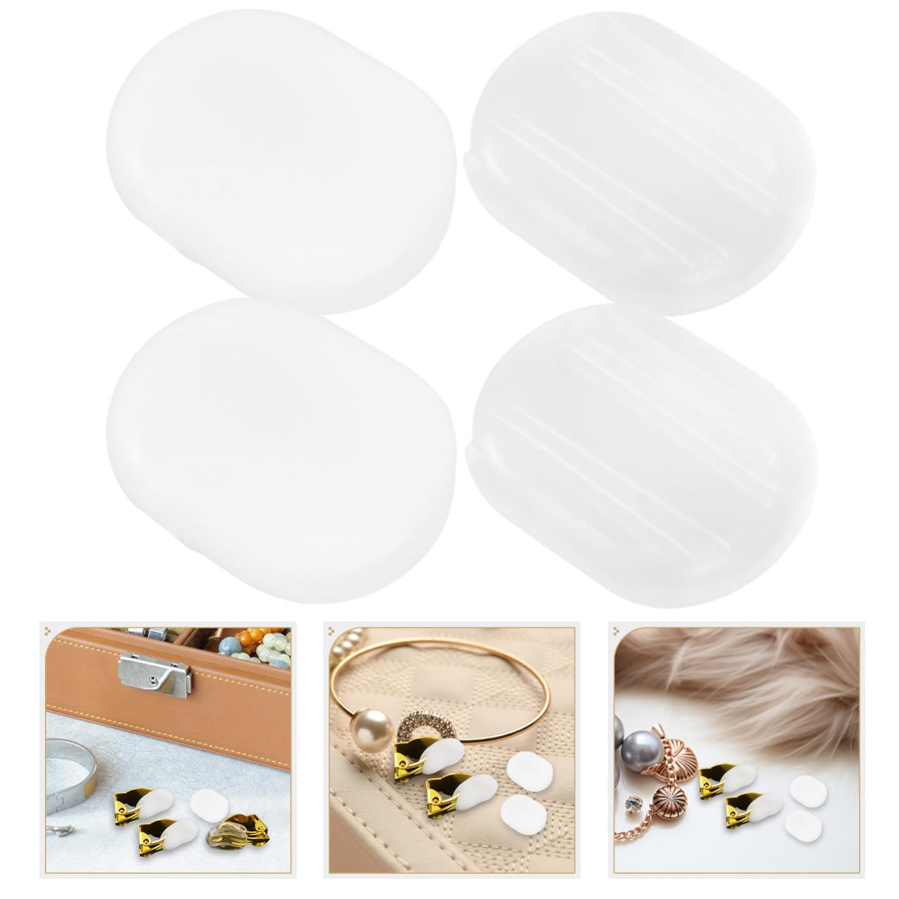 Kit Di 150 Cuscinetti In Silicone Per Orecchini A Clip - Morbidi, Trasparenti, Comodi E Indolori