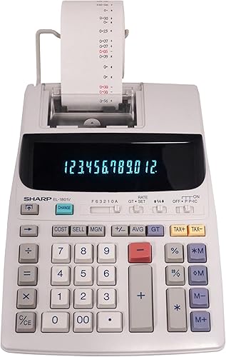 Sharp EL-1801V calculadora-impresora compacta de 12 dígitos