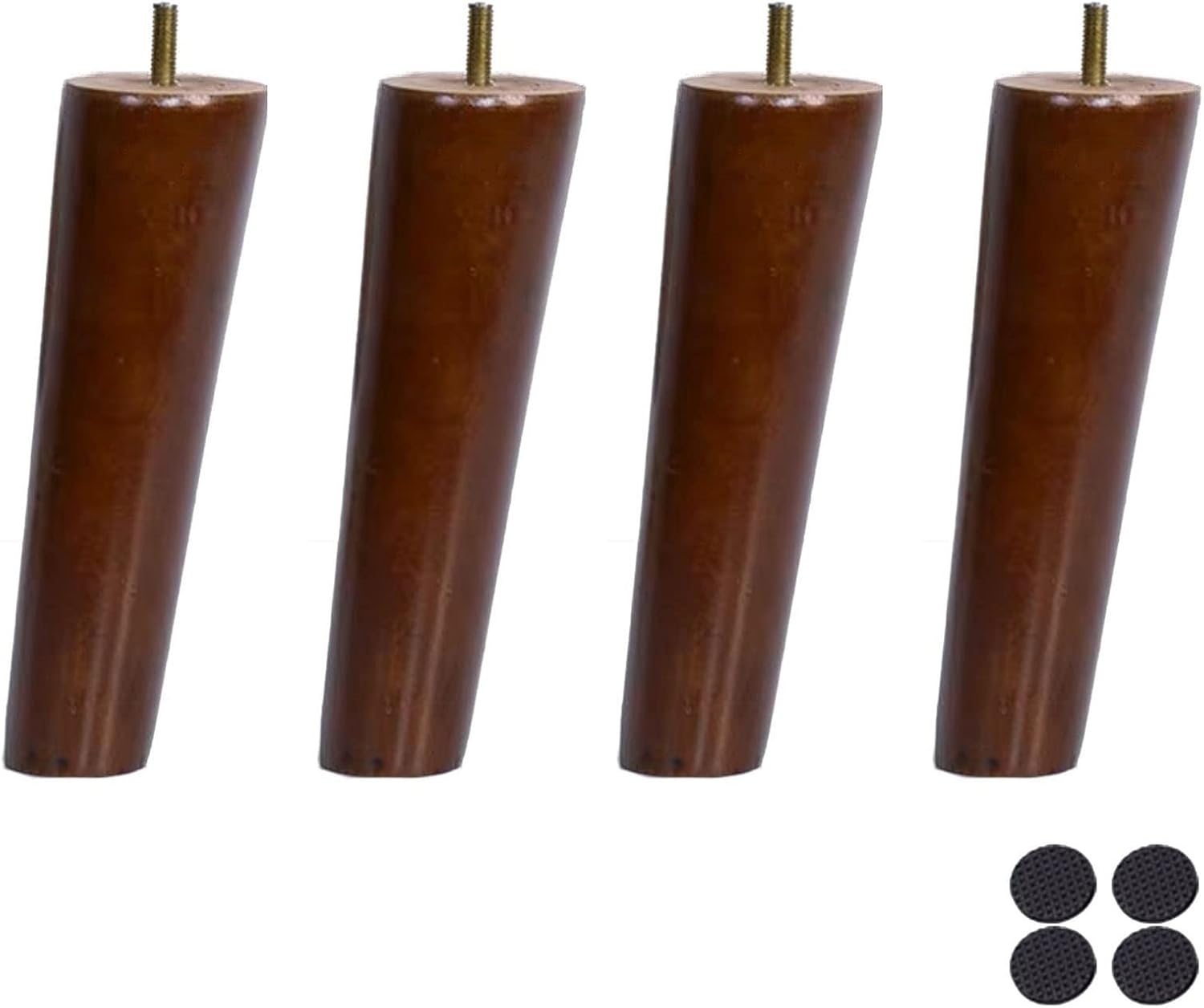 tow000ack Solid Wood Conical Furniture Feet, Wooden Table Legs, Base Foot, Sofa Legs
