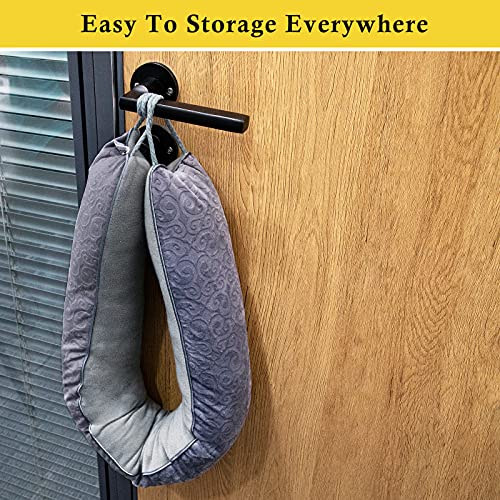 Fowong 30 Inch Door Snake Draft Stopper, Under Door Weather Insulator Seal Heavy Duty Energy Saver (Grey) #TOP5