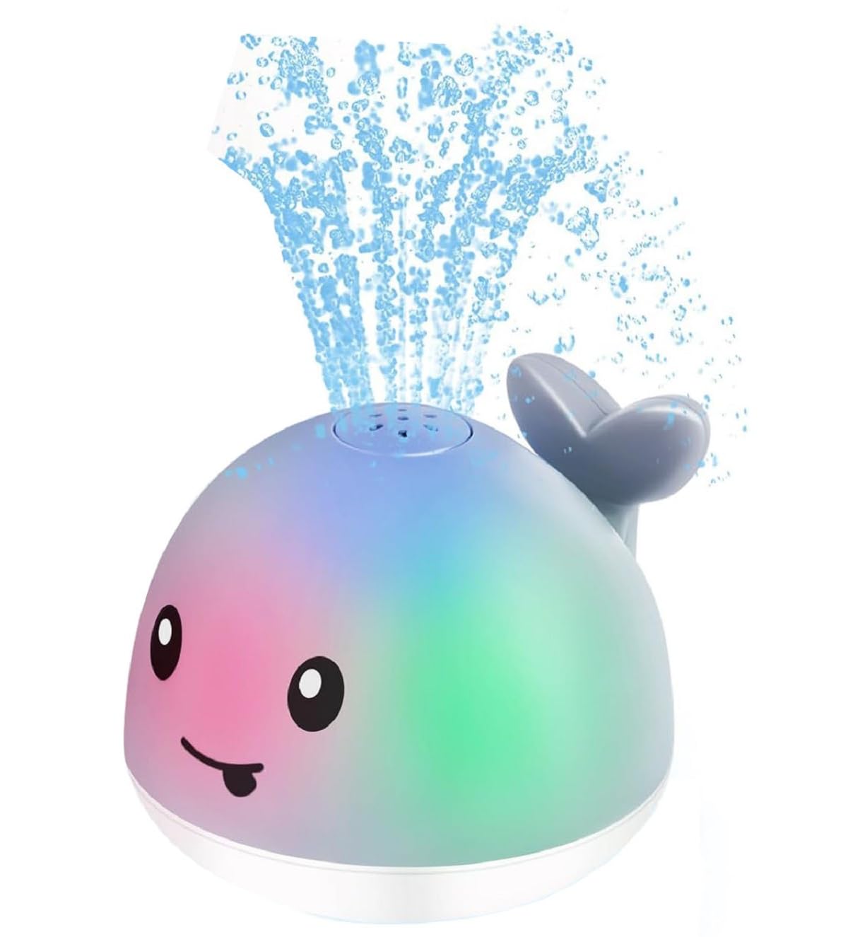 Whale Bath Toy Sprinkler CEJOHD Light Up Bath Toys for Kids Ages Infant Baby Bath Toys 18+ Months Boys Girls Baby , Toddler Bathtub Pool Toys(Gray)