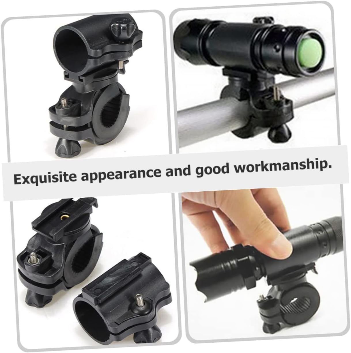 Cycling Lamp Holder Bike Flashlight Mount Plastic Easy ° Rotation Night Riding Accessory