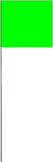 Swanson Tool Co FLM1510 2.5 inch by 3.5 inch Marking Flags with 15-Inch Wire Staffs, Lime, 10-Pack
