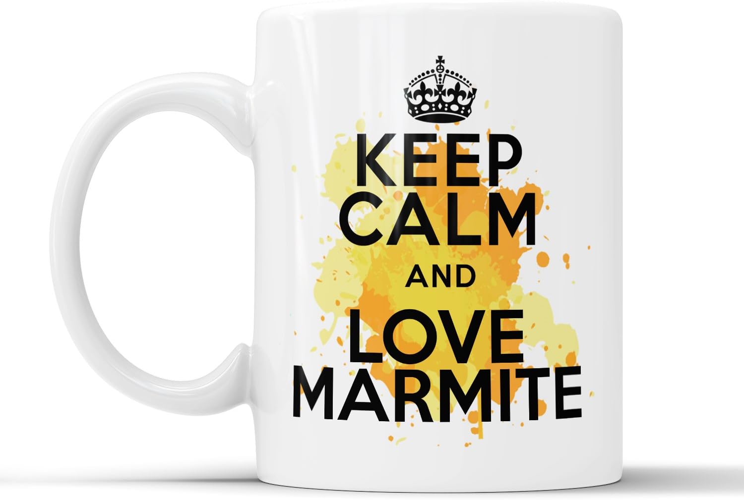 Marmite Lovers Mug - Keep Calm And Love MARMITE Splash Coffee 11oz Tea Gift Boxed Ceramic Cup Mugs - MuggyBug