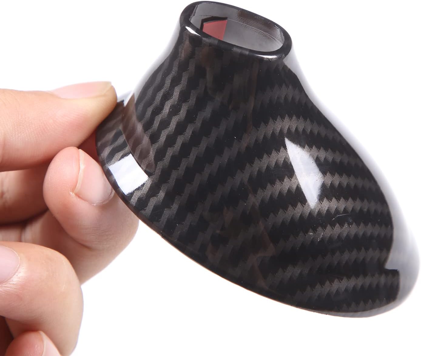 Fit for Fiat 500 2010 2011 2012 2013 2014 2015 Car Roof Antenna Cover,ABS Antenna Cover,Antenna Toppers 1 PCS (Carbon Fiber)