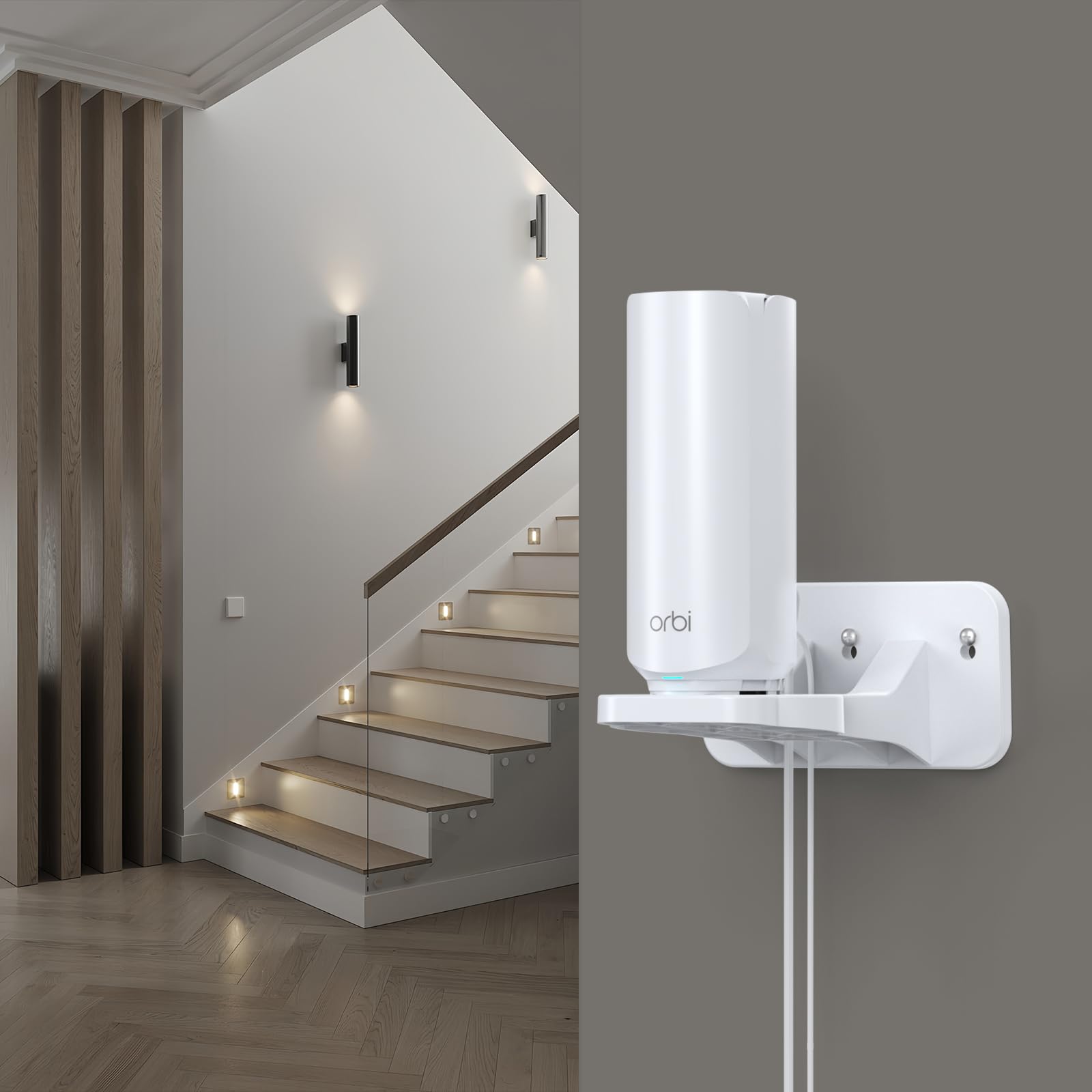 XLTTYWL Orbi WiFi 7, ABS Orbit 7, ottimizza lo spazio, compatibile con sistemi Orbi WiFi 7 Mesh e tutti i router Netgear Nighthawk Wi Fi 7 (RBEWMB-10000S) (nero, 2 pezzi)