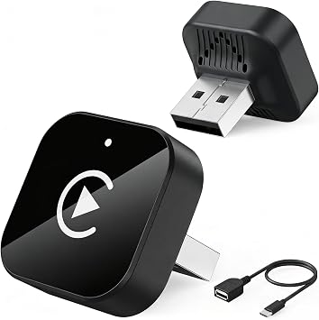 2026 Upgraded 2 in 1 Wireless CarPlay Adapter for Apple iPhone&Android