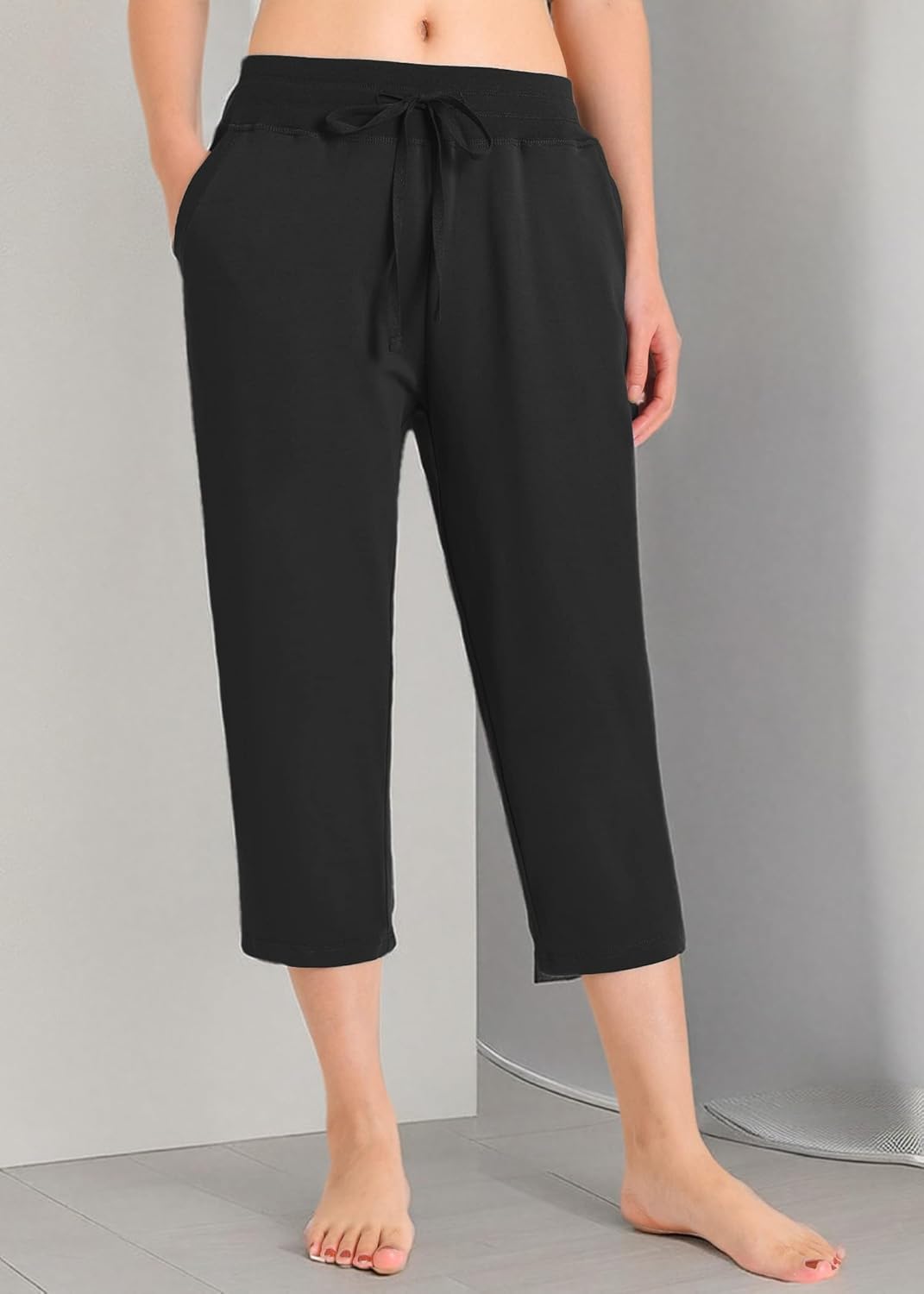 Weintee Women's Cotton Capri Pants with Pockets - Image 6