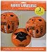Amscan School Colors Graduation Party "Congrats Grad!" Printed Round Lanterns/Ceiling Decorations - Paper (Pack of 3), Orange/Black & White, 9 1/2"
