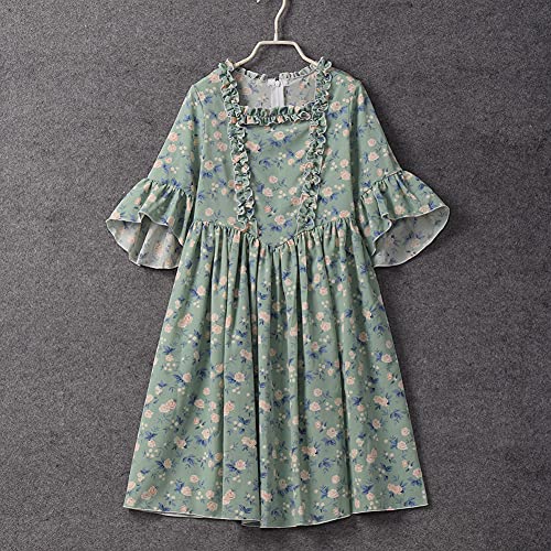 Graceart Colonial Girls Dress Pioneer Costume Prairie Pilgrim Dress Kids (Color-01, 14) #TOP4