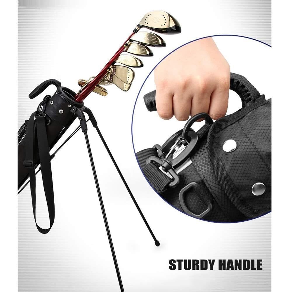 Golf-Standtaschen for Herren, leichte, wasserdichte Golftasche, tragbare, große Kapazität, Golf-Stand-Tragetasche, Golfschlägertasche mit Halterung, Waffenständertaschen