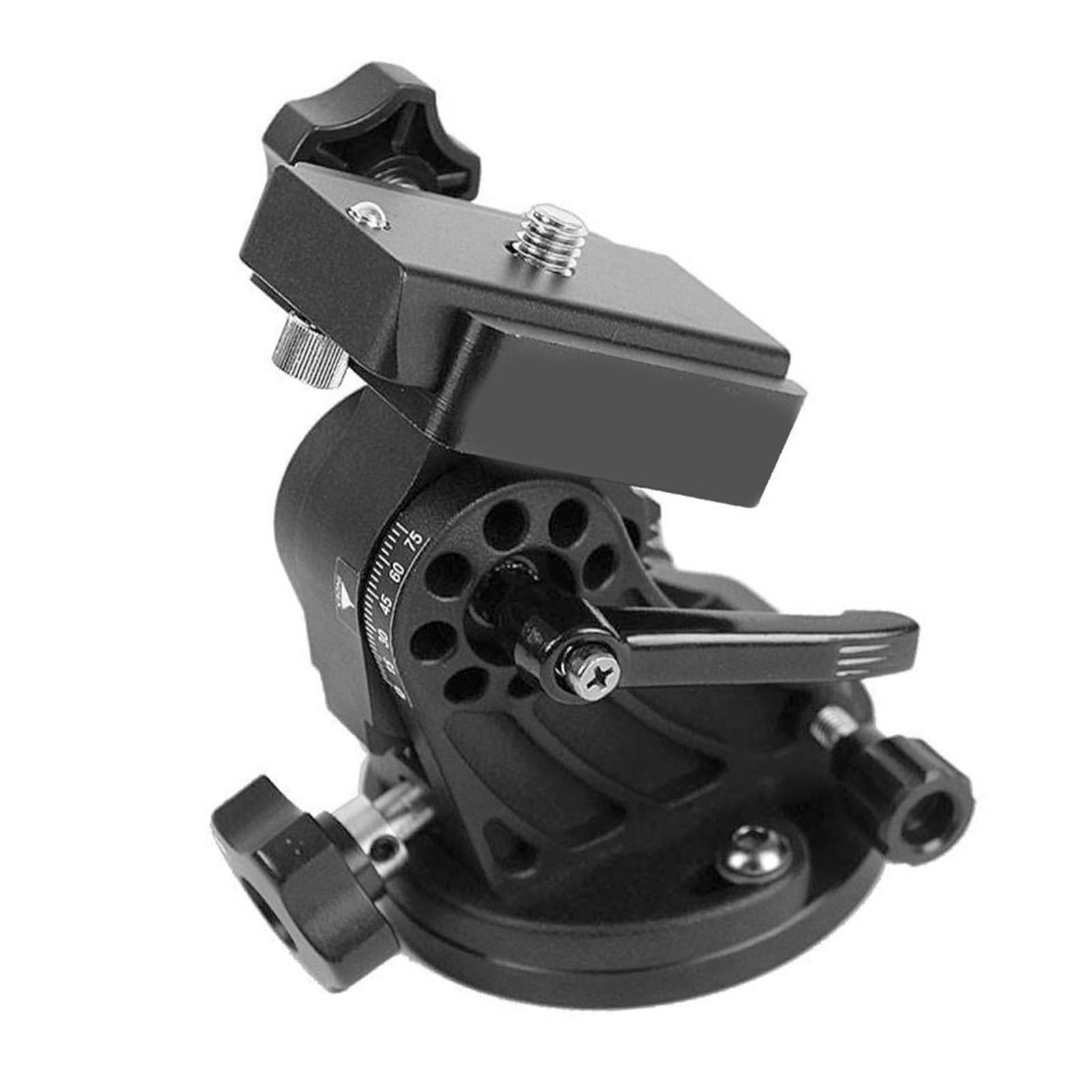 Support de Réglage de Latitude, Coin équatorial 0 ° -70 ° Réglage Fin, Base d'alignement Polaire en Alliage en Aluminium pour Trackers étoiles et Astrophotographie avec Plaque
