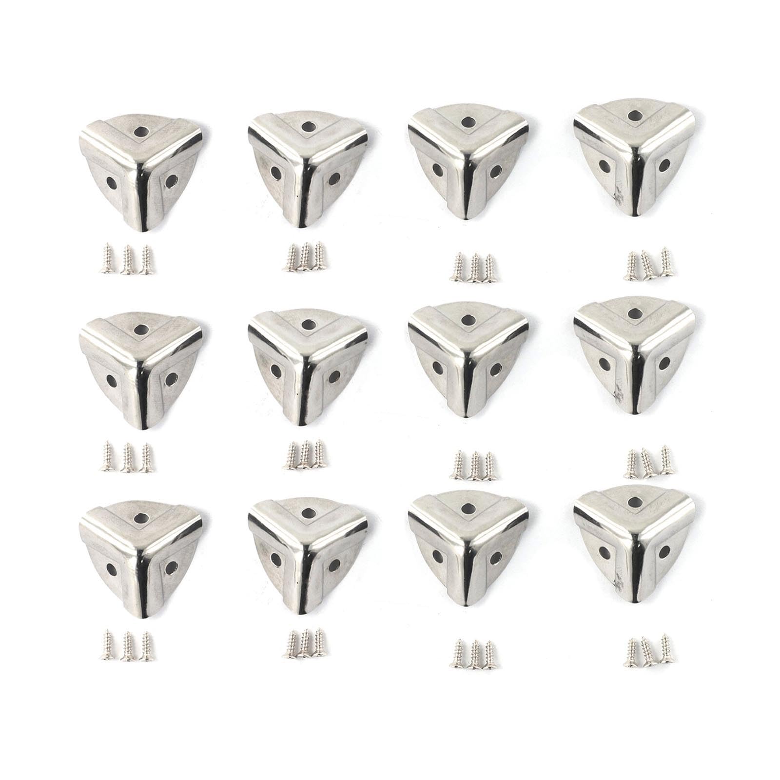 4812PCS Protezioni angolari in metallo per scatole di legno e protezione mobili (4PCS)