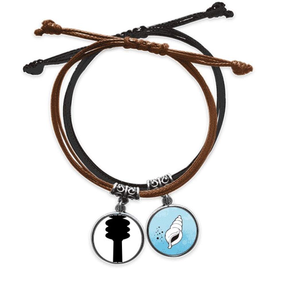 Pulsera de cuero Alemania Berliner Fernsehturm con cordón premium 3