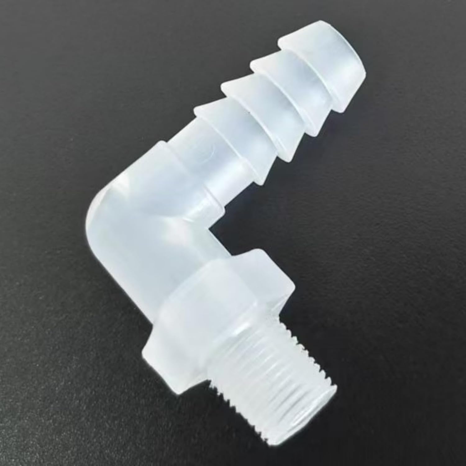 L-Type 5/16 Inch to 1/8G Male Plastic Hose Threaded Barb Pipe Fittings for Laboratory Biochemical Analytical Instruments, Food Machinery, Aquarium Equipment PP 100 Pack