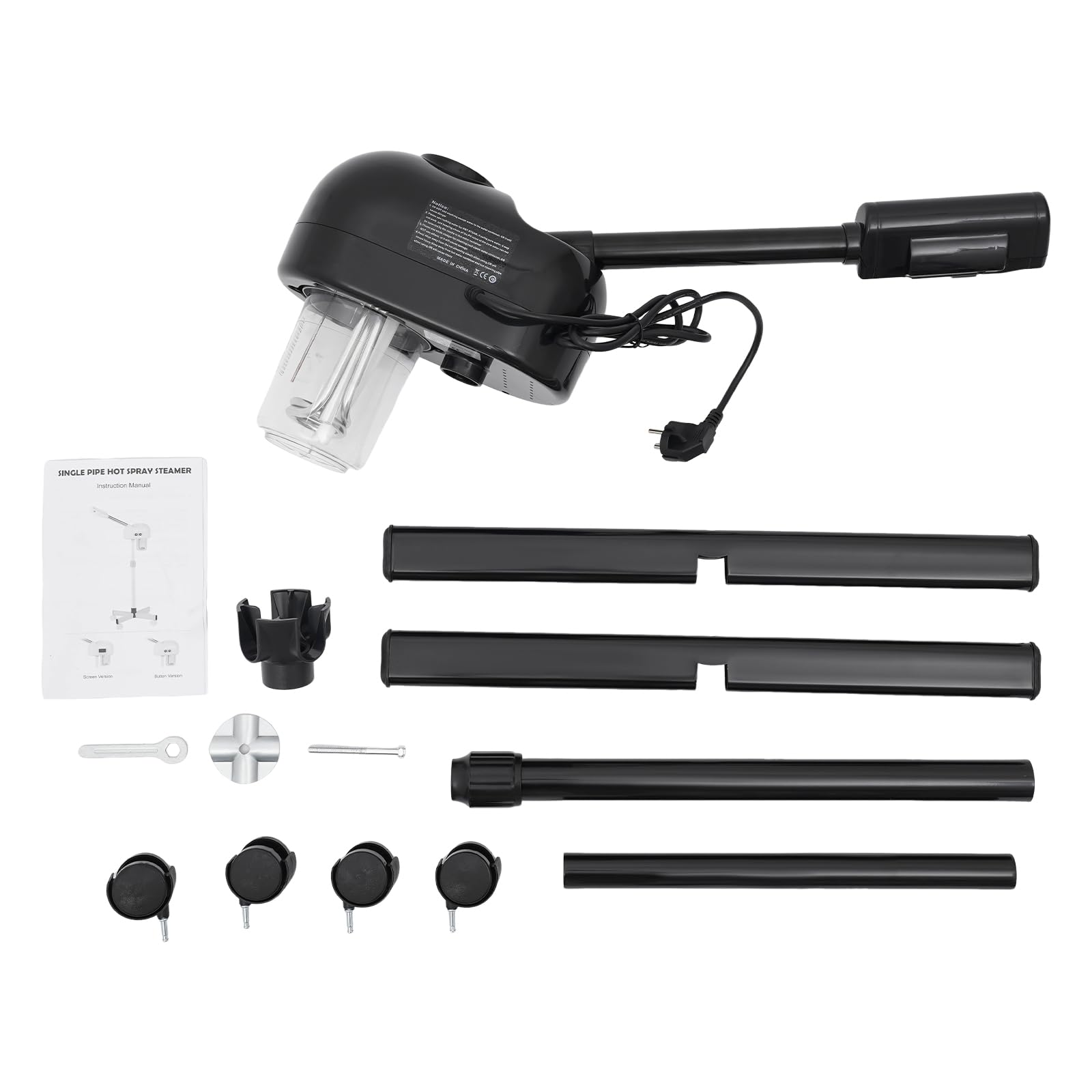 Gesichtsdampfer Standgeraet Heissdampf Ozon Schwarz LCD Vapozon Hoehe 68cm