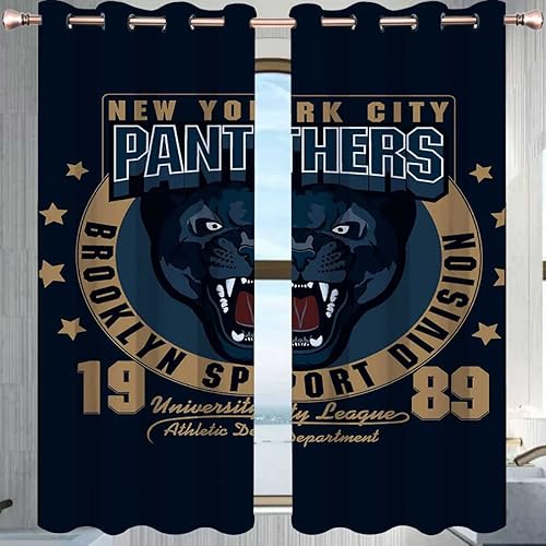 Miniatura 3 de Cortinas opacas de dibujos de animales para Habitacion, 2 paneles, patrón geométrico, decoración de sala de estar, 63 pulgadas de ancho x 63